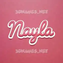 nayla in Red Scribble style - 3D name wallpaper
