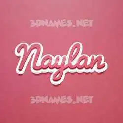 naylan in Red Scribble style - 3D name wallpaper