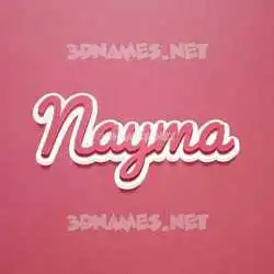 nayma in Red Scribble style - 3D name wallpaper