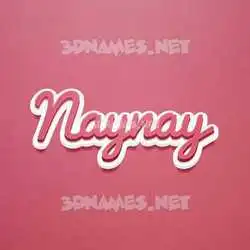naynay in Red Scribble style - 3D name wallpaper
