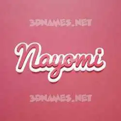 nayomi in Red Scribble style - 3D name wallpaper