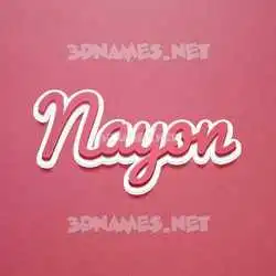 nayon in Red Scribble style - 3D name wallpaper
