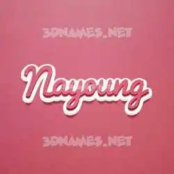 nayoung in Red Scribble style - 3D name wallpaper