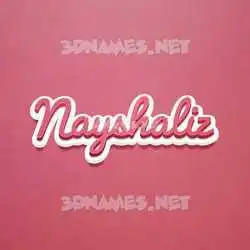 nayshaliz in Red Scribble style - 3D name wallpaper