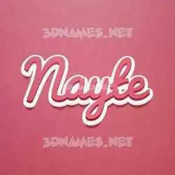 nayte in Red Scribble style - 3D name wallpaper
