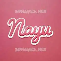 nayu in Red Scribble style - 3D name wallpaper