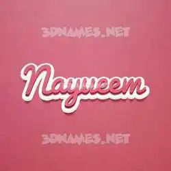 nayueem in Red Scribble style - 3D name wallpaper