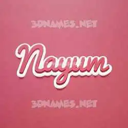 nayum in Red Scribble style - 3D name wallpaper