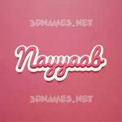 nayyaab in Red Scribble style - 3D name wallpaper