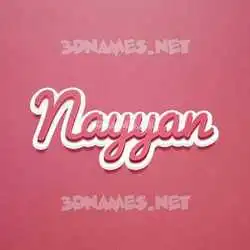 nayyan in Red Scribble style - 3D name wallpaper