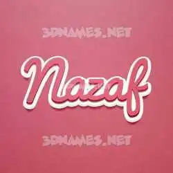 nazaf in Red Scribble style - 3D name wallpaper