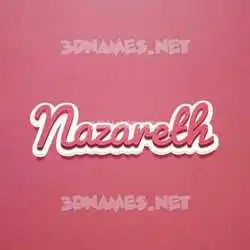 nazareth in Red Scribble style - 3D name wallpaper