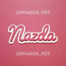 nazda in Red Scribble style - 3D name wallpaper