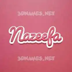 nazeefa in Red Scribble style - 3D name wallpaper