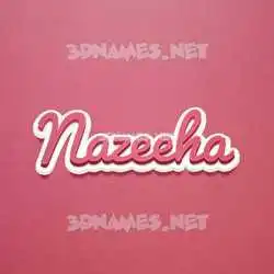 nazeeha in Red Scribble style - 3D name wallpaper