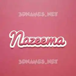 nazeema in Red Scribble style - 3D name wallpaper