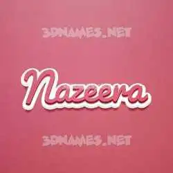 nazeera in Red Scribble style - 3D name wallpaper