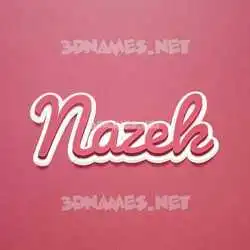 nazek in Red Scribble style - 3D name wallpaper