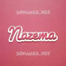 nazema in Red Scribble style - 3D name wallpaper