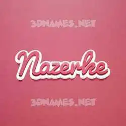 nazerke in Red Scribble style - 3D name wallpaper