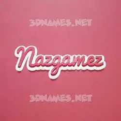 nazgamez in Red Scribble style - 3D name wallpaper