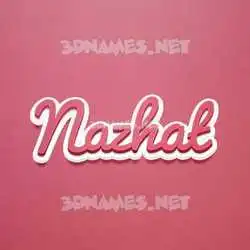 nazhat in Red Scribble style - 3D name wallpaper