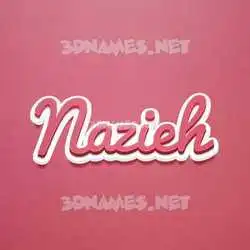 nazieh in Red Scribble style - 3D name wallpaper