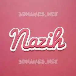 nazih in Red Scribble style - 3D name wallpaper