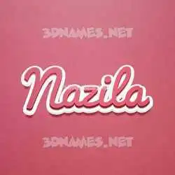 nazila in Red Scribble style - 3D name wallpaper