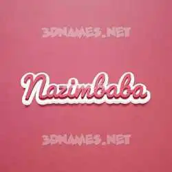nazimbaba in Red Scribble style - 3D name wallpaper