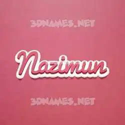 nazimun in Red Scribble style - 3D name wallpaper