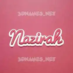 nazirah in Red Scribble style - 3D name wallpaper