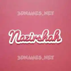 nazirshah in Red Scribble style - 3D name wallpaper
