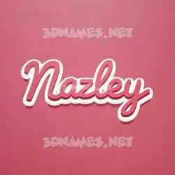 nazley in Red Scribble style - 3D name wallpaper