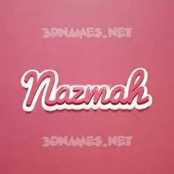 nazmah in Red Scribble style - 3D name wallpaper