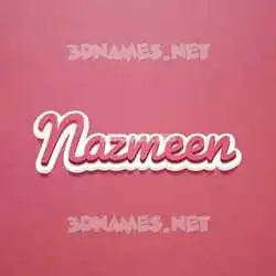 nazmeen in Red Scribble style - 3D name wallpaper