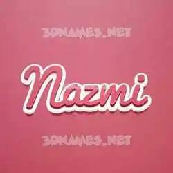 nazmi in Red Scribble style - 3D name wallpaper