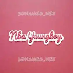 nba youngboy in Red Scribble style - 3D name wallpaper