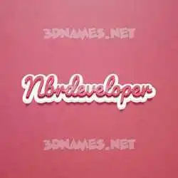 nbrdeveloper in Red Scribble style - 3D name wallpaper