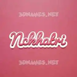 nckhatri in Red Scribble style - 3D name wallpaper