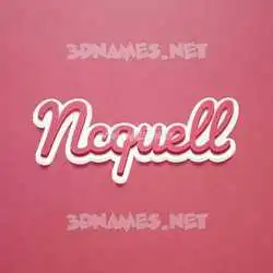 ncquell in Red Scribble style - 3D name wallpaper