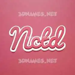 nctd in Red Scribble style - 3D name wallpaper