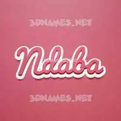 ndaba in Red Scribble style - 3D name wallpaper