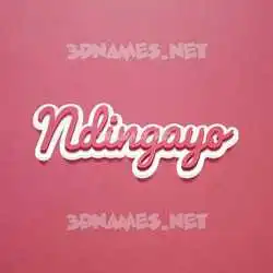 ndingayo in Red Scribble style - 3D name wallpaper