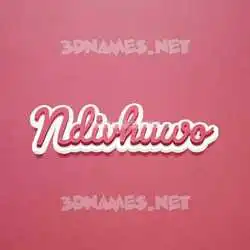 ndivhuwo in Red Scribble style - 3D name wallpaper