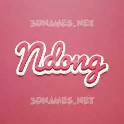 ndong in Red Scribble style - 3D name wallpaper