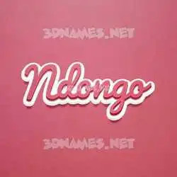 ndongo in Red Scribble style - 3D name wallpaper