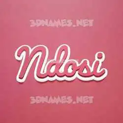 ndosi in Red Scribble style - 3D name wallpaper