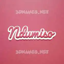 ndumiso in Red Scribble style - 3D name wallpaper