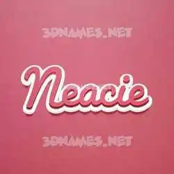 neacie in Red Scribble style - 3D name wallpaper